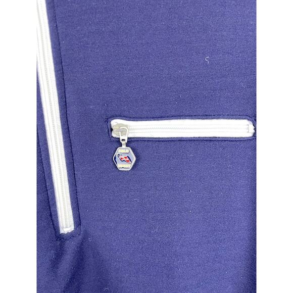 VTG Polo Sport Ralph Lauren Jacket Men's L Blue Full Zip Track Made in USA 90s - Picture 2 of 11